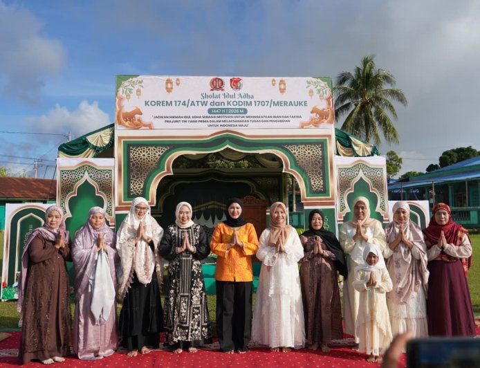Idul Adha di Tapal Batas Negeri, Prajurit Korem 174/ATW Teguhkan Ketakwaan dan Semangat Pengorbanan