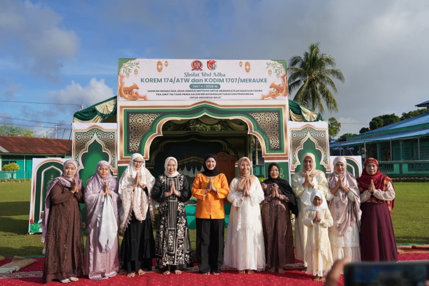 Idul Adha di Tapal Batas Negeri, Prajurit Korem 174/ATW Teguhkan Ketakwaan dan Semangat Pengorbanan
