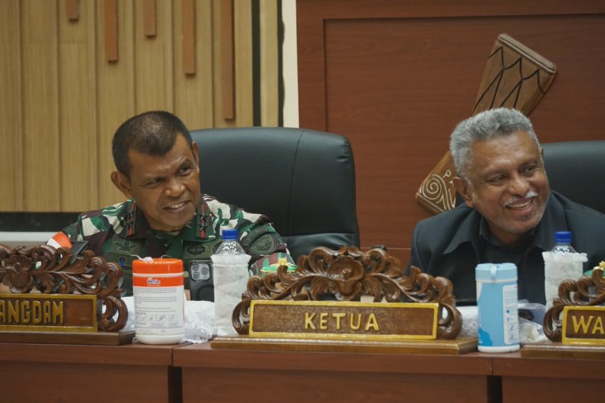 Paparkan Visi Misi, Pangdam XXIV/MT Perkuat Sinergi dengan DPR Papua Selatan