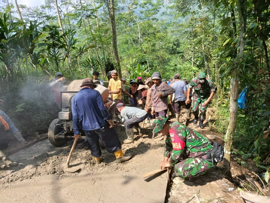 TMMD Sengkuyung Tahap II 2026 di Desa Lawen Percepat Pembangunan dan Tingkatkan Kebersamaan