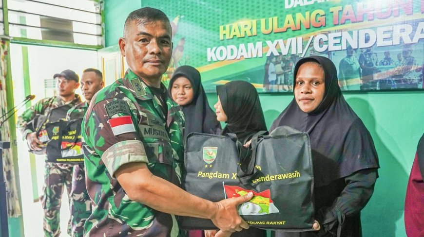 Kasdim Jayapura Tegaskan Kepedulian Sosial dan Kebersamaan dalam Bakti Sosial di Panti Asuhan Muhammadiyah