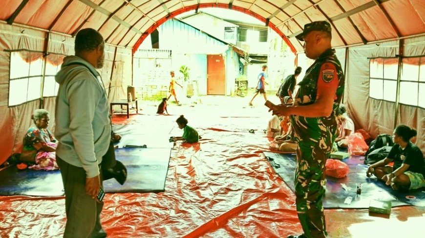 Babinsa Dampingi Pengungsi, Data Kebutuhan Warga Terdampak Kebakaran