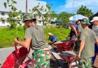 Prajurit Yonif TP 860/NSK dan Warga SP V Gotong Royong Cor Masjid Al Muhajirin, Wujud Nyata Kemanunggalan TNI-Rakyat