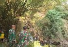Persiapan Pembangunan, Pembersihan Lahan Jembatan Garuda Kali Bebek Dilaksanakan Bersama Babinsa dan Warga