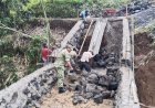 Gotong Royong Babinsa dan Warga, Pembangunan Jembatan Aramco Garuda di Desa Sitail Terus Berlanjut