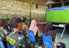 Nobar Piala Dunia Satukan Prajurit dan Warga, Yonif TP 860/NSK Perkuat Kemanunggalan TNI-Rakyat di Waropen