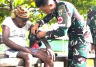 Wujud Kepedulian TNI, Yonif TP 809/NTM Jemput Bola Layanan Kesehatan bagi Warga Desa Wapoania