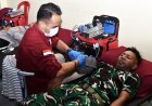 Sambut Hari Bhayangkara ke-80, Personel Kodim 1707/Merauke Ikut Donor Darah Untuk Kemanusiaan