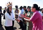 Dandim 1707/Merauke Sambut Kedatangan Wamen Kependudukan dan Pembangunan Keluarga di Bumi Anim Ha