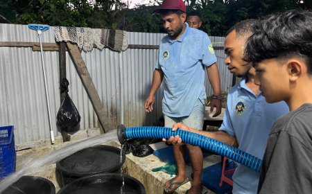 Yonif TP 860/NSK Gerak Cepat Salurkan 5.000 Liter Air Bersih untuk SPPG di Waropen
