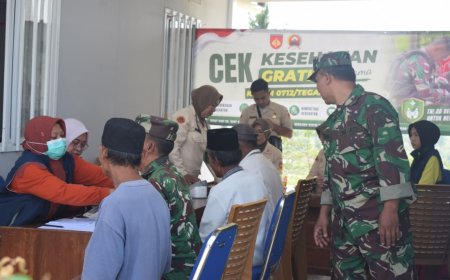 Kodim 0712/Tegal Gelar Bakti Kesehatan dan Penuhi Kebutuhan Air Bersih bagi Warga Huntara Desa Capar