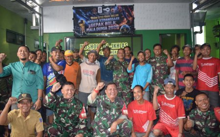 Kodim 0712/Tegal Gelar Nobar Gembira Piala Dunia 2026 Bersama Masyarakat