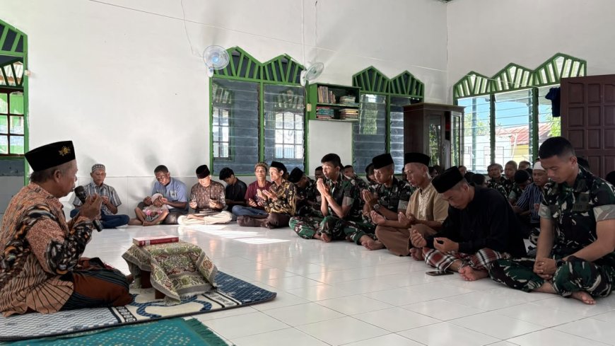 Semangat Muharram di Tanah Papua, Prajurit Yonif TP 860/NSK dan Warga Waropen Bersatu dalam Doa untuk Indonesia Maju