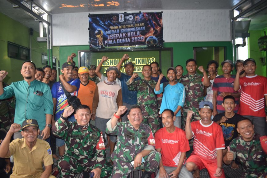 Kodim 0712/Tegal Gelar Nobar Gembira Piala Dunia 2026 Bersama Masyarakat