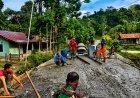 Tiga Lokasi Jembatan Garuda di Wilayah Kodim 1701/Jayapura Serentak Lakukan Pengecoran