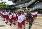 Pelatihan PBB Dari Yonif TP 820/DAAI, Tanamkan Displin dan Karakter Sejak Dini di SD Kristen Kalam Kudus Timika