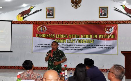 Kodim 1707/Merauke Perkuat Sinergi Bersama Mitra Karib Untuk Wujudkan Deteksi Dini dan Stabilitas Wilayah