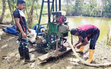 Kodim 1707/Merauke Hadir, Wujudkan Air Bersih Untuk Warga Serapu