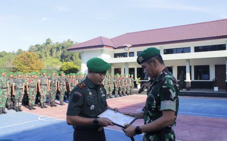 Lepas Wakil Komandan, Yonif TP 809/NTM Gelar Acara Korps Raport Pindah Satuan