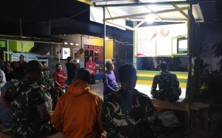 14 Titik Nobar, Kodim 0712/Tegal Dekatkan TNI dan Masyarakat