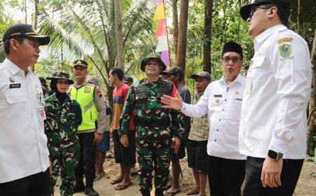 Menapaki Harapan dari Dusun Kunir Dandim dan Forkopimda Tinjau Lokasi TMMD Reguler ke-129