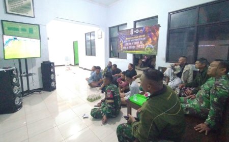 Kodim 0712/Tegal Kembali Gelar Nobar Gembira Piala Dunia 2026 di 14 Titik Bersama Masyarakat
