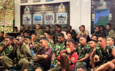 Nobar Final Piala Dunia Argentina vs Spanyol, Yonif TP 860/NSK Perkokoh Jiwa Korsa dan Soliditas Prajurit Lewat Kebersamaan