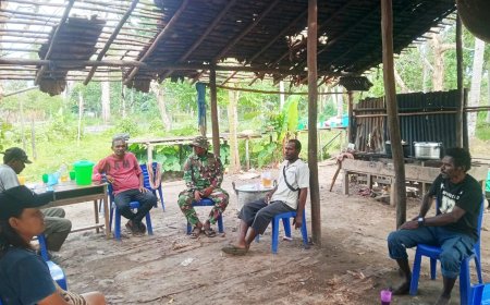 Kepala Kampung Wanam Antusias Sambut TMMD ke-129, Marianus: Warga Siap Bergotong Royong Bersama TNI