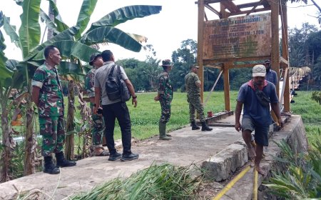 Dandim Banjarnegara Pastikan Rehab Jembatan Garuda Tahap IV Tepat Sasaran dan Sesuai Spesifikasi