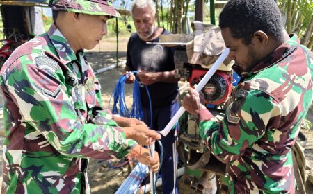 Harapan Terwujud, Sumur Bor Karya Bakti TNI AD Berhasil Temukan Sumber Air Bersih di Dusun Serapu