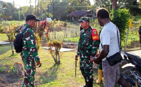 Kunjungan Dansatgas TMMD ke-129 Disambut Haru Warga Wanam
