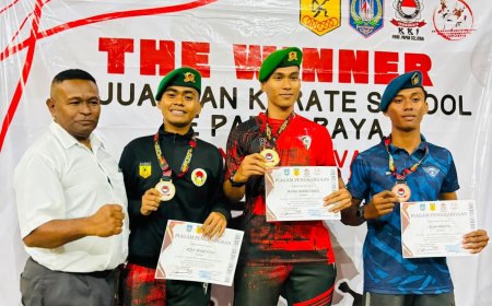 Prajurit Yonif TP 820/DAAI Sapu Medali di Kejuaraan Karate Piala Gubernur Papua Selatan