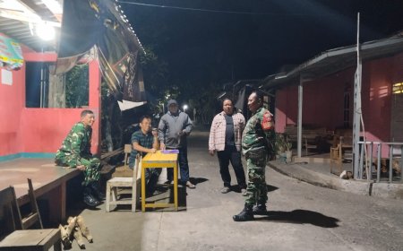 Ronda Malam Pererat Kemanunggalan TNI dan Warga di Gumelem Kulon