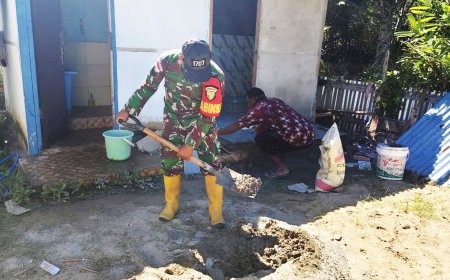 Gotong Royong TNI, Mahasiswa dan Warga, Rehabilitasi Gereja Serta Pembangunan MCK di Serapu