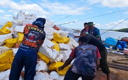 Material Tiba di Wanam, Satgas TMMD 129 Percepat Pembangunan Untuk Kesejahteraan Warga