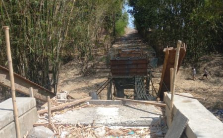 Pembangunan Jembatan Garuda Beton di Desa Harjasari Masuki Tahap Akhir, Akses Warga Semakin Dekat Terwujud