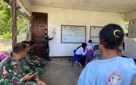 Yonif TP 809/NTM Gelar Pengecekan Kesehatan bagi Warga Kampung Sewan