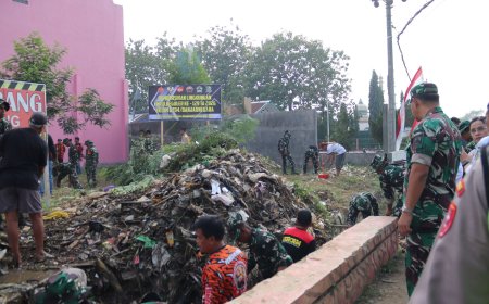 Kasdim Banjarnegara Pimpin Apel Bersih Selokan Wujud Nyata TMMD Peduli Lingkungan