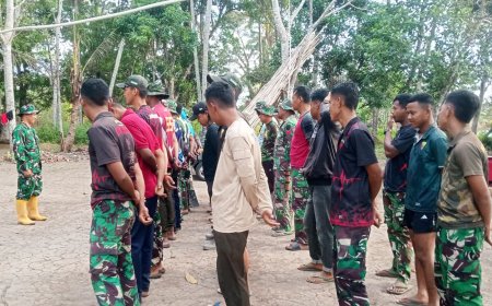 Matangkan Pembagian Tugas, Satgas TMMD ke-129 di Wanam Genjot Pembangunan Sumur dan MCK