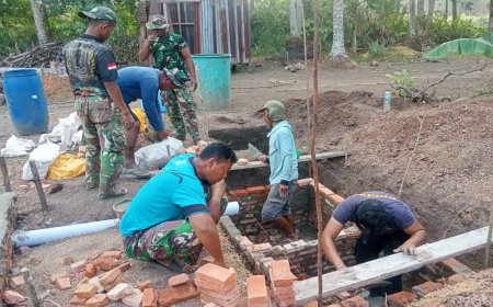 H+13 TMMD ke-129, Pembangunan MCK di Kampung Wanam Capai 11 Persen