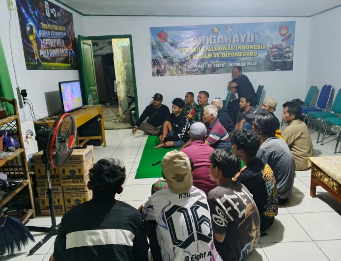 Piala Dunia Satukan Kebersamaan, Kodim 0712/Tegal Kembali Gelar Nobar