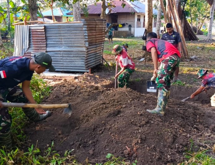 Satgas TMMD Kodim 1707/Merauke Wujudkan Hidup Lebih Bersih dan Sehat Melalui Pembangunan MCK