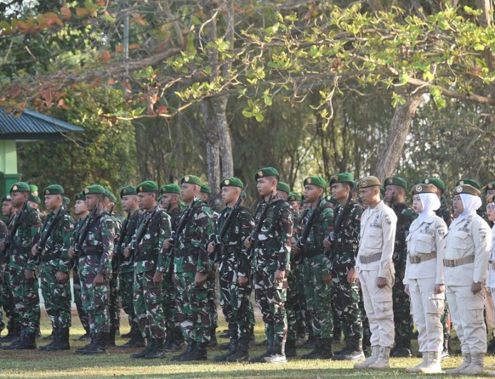 Upacara Bendera Jadi Momentum Perkuat Disiplin dan Pengabdian Prajurit Kodam XXIV/MT
