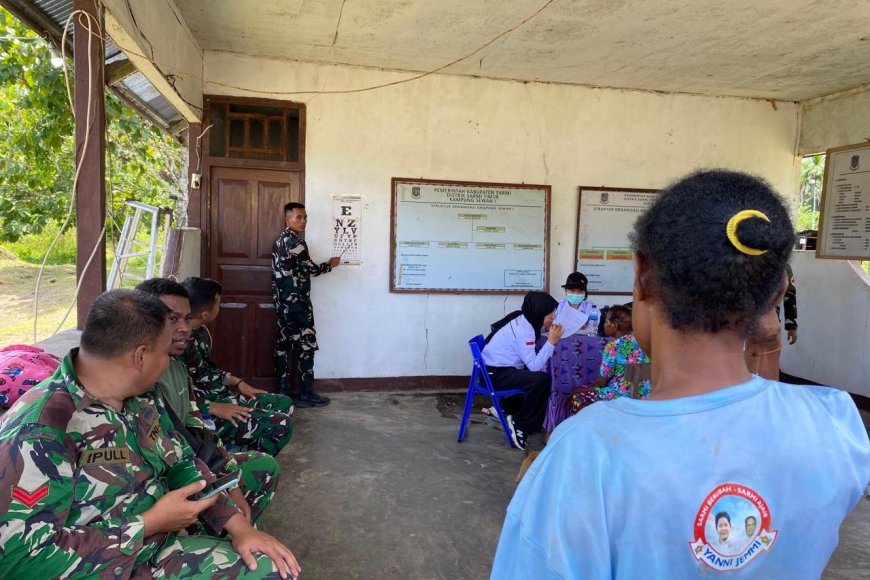 Yonif TP 809/NTM Gelar Pengecekan Kesehatan bagi Warga Kampung Sewan