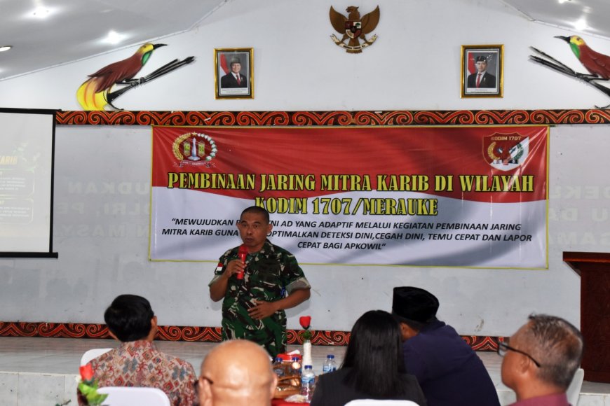 Kodim 1707/Merauke Perkuat Sinergi Bersama Mitra Karib Untuk Wujudkan Deteksi Dini dan Stabilitas Wilayah