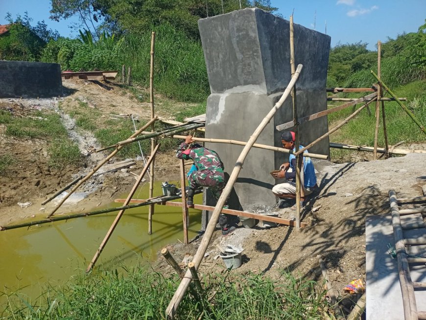 Pembangunan Jembatan Garuda Beton di Desa Jatimulya Terus Berjalan, Progres Pengecoran Jembatan Capai 68 Persen