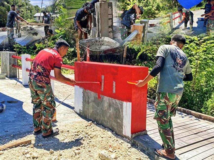 Serentak Berprogres! Tiga Jembatan Garuda di Nimboran Kian Berwujud