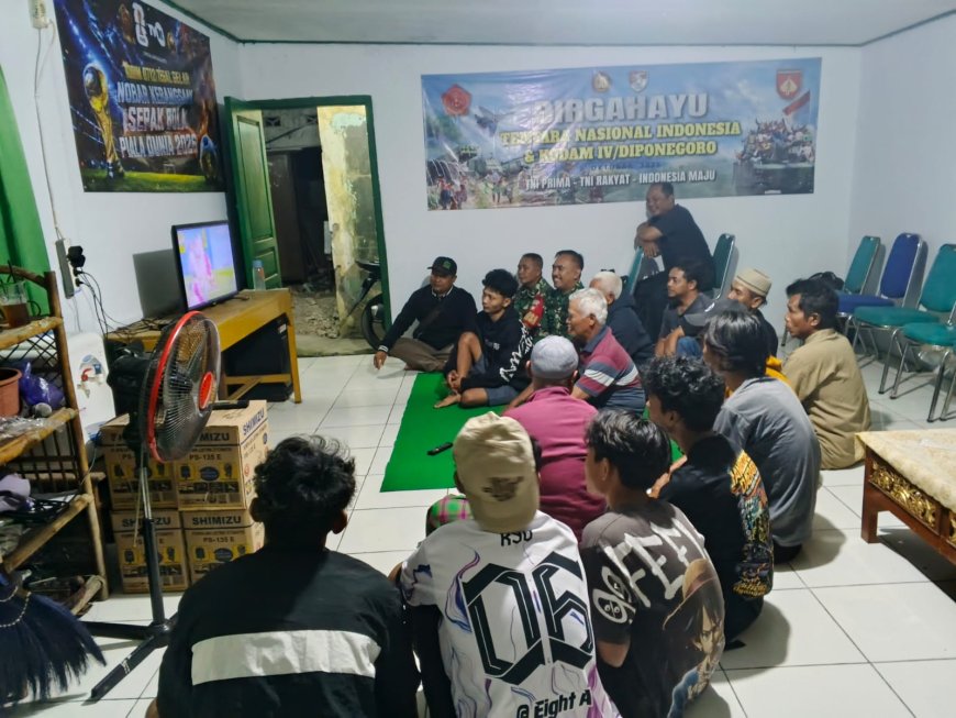 Piala Dunia Satukan Kebersamaan, Kodim 0712/Tegal Kembali Gelar Nobar