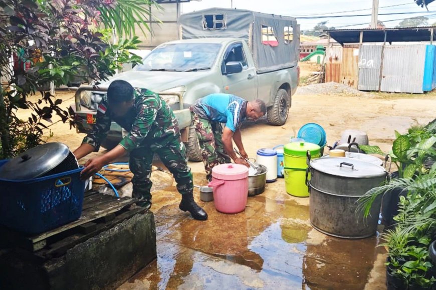 Satgas TMMD ke-129 Kodim 1707/Merauke Matangkan Persiapan Logistik Menuju Kampung Wanam