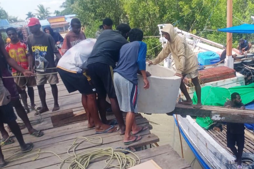 Material TMMD ke-129 Siap Berlayar ke Kampung Wanam, Dukung Percepatan Pembangunan
